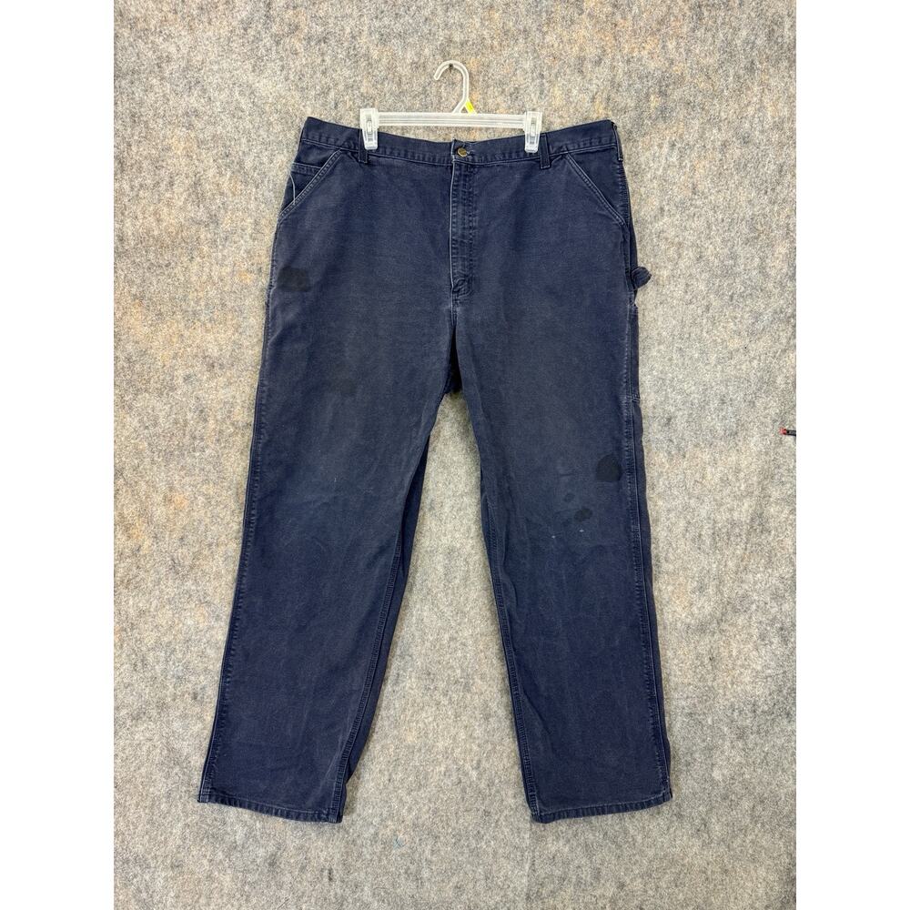 Carhartt Original Fit Dungaree Men 42X34 Blue B11 MDT Carpenter Pants Grunge